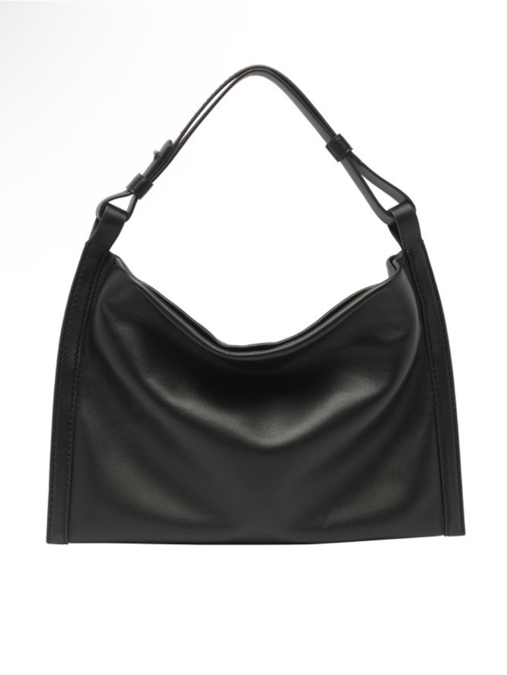 Proenza Schouler Black Leather Hobo Shoulder Bag